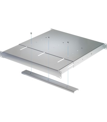 Mensola estensibile per Rack 19'' 1U Grigio 4 punti