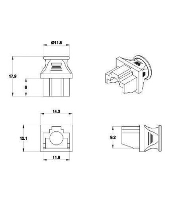 Tappi Parapolvere Prese RJ45, Nero