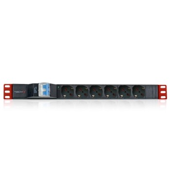 Multipresa 6 Posti da Rack 19'' con Magnetotermico Spina Italiana 1U