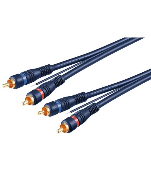 Cavo audio video 2 RCA M/M 5 m blu