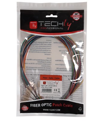 Set 12 Pigtail Fibra Ottica Multimodale OM2 LC 50/125 2 m