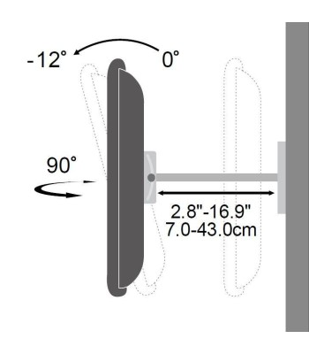 Supporto a Muro per TV LED LCD 23-55'' Full Motion Braccio Doppio