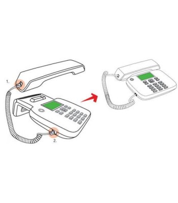 Cavo telefonico spiralato per cornetta 4mt RJ10 4P4C Bianco