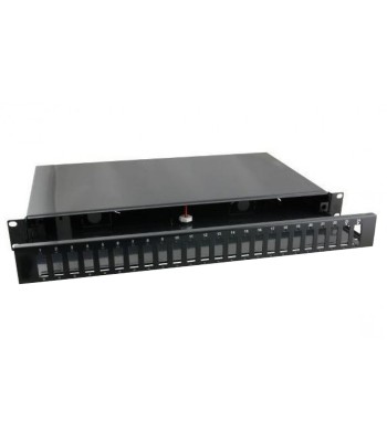 Cassetto Ottico 19'' 12 porte SC Duplex Nero Fisso