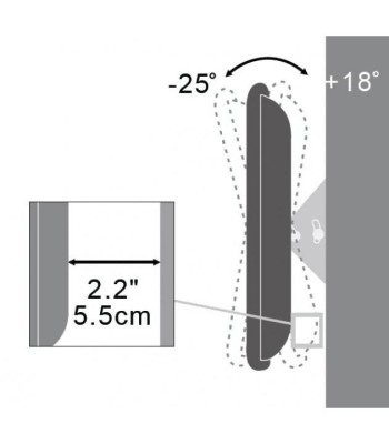 Supporto a muro per TV LED LCD 17'' - 37'' inclinabile nero